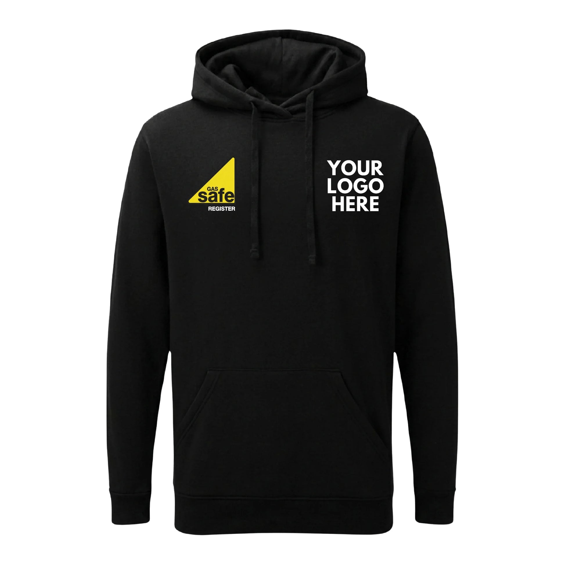 Custom Logo Gas Safe Register Workwear Printed Hoodie-PW5130-Black