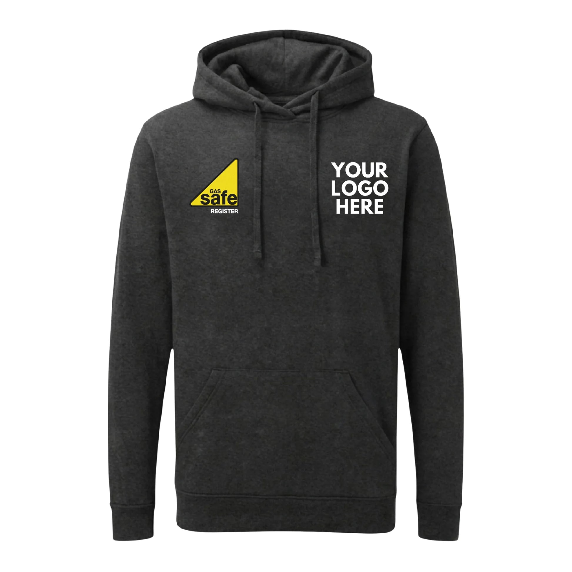 Custom Logo Gas Safe Register Workwear Printed Hoodie-PW5130-Charcoal