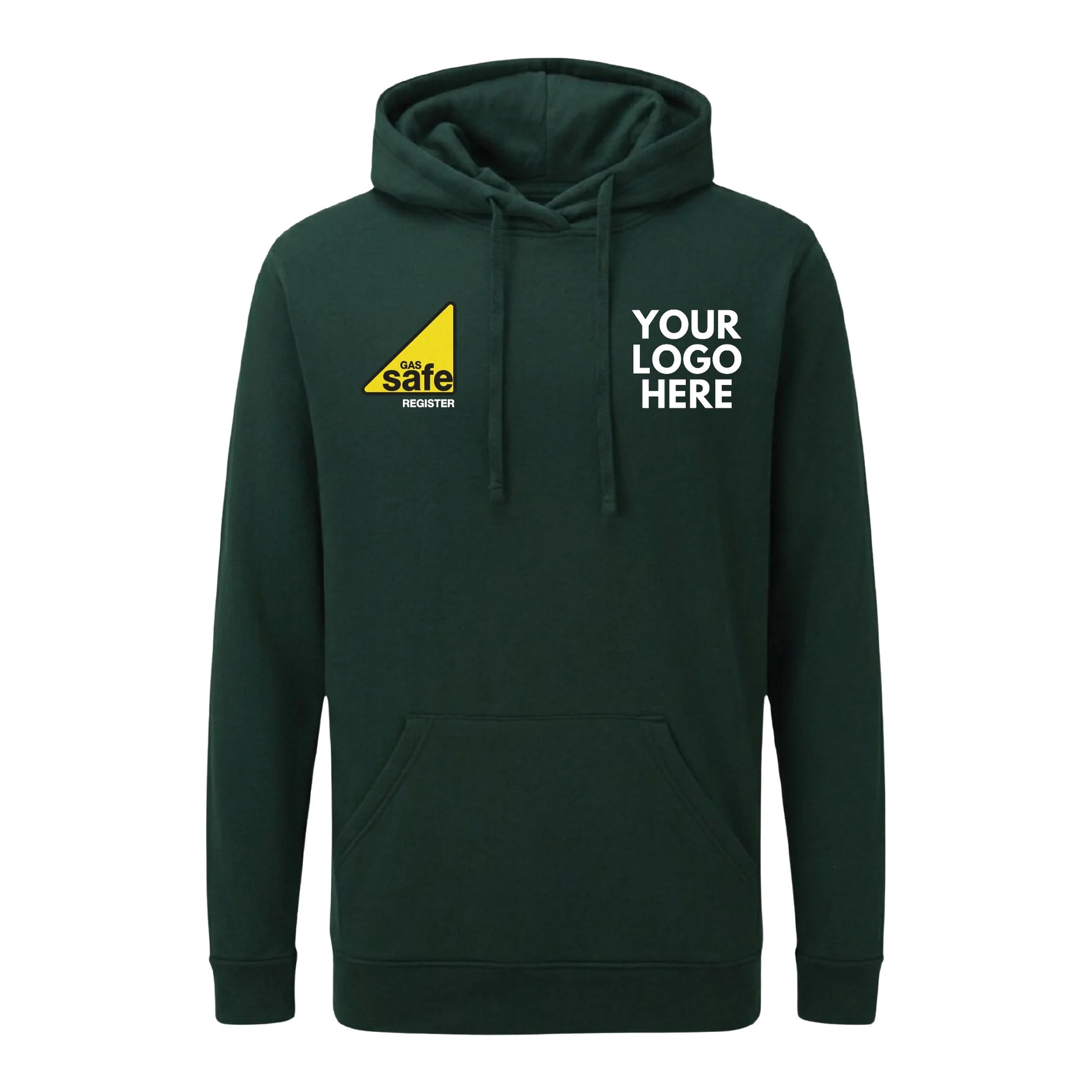 Custom Logo Gas Safe Register Workwear Printed Hoodie-PW5130-Millitary Green