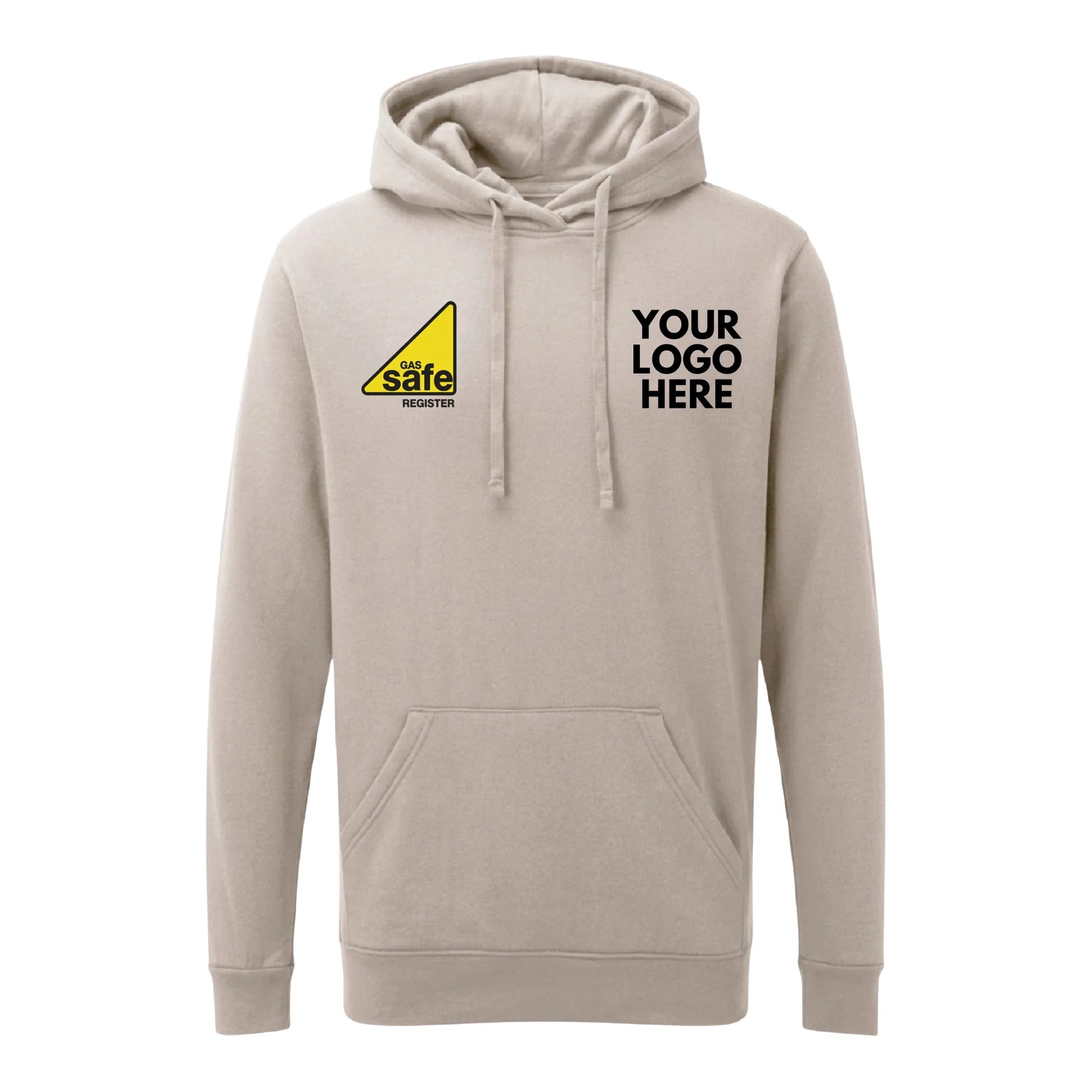 Custom Logo Gas Safe Register Workwear Printed Hoodie-PW5130-Sand