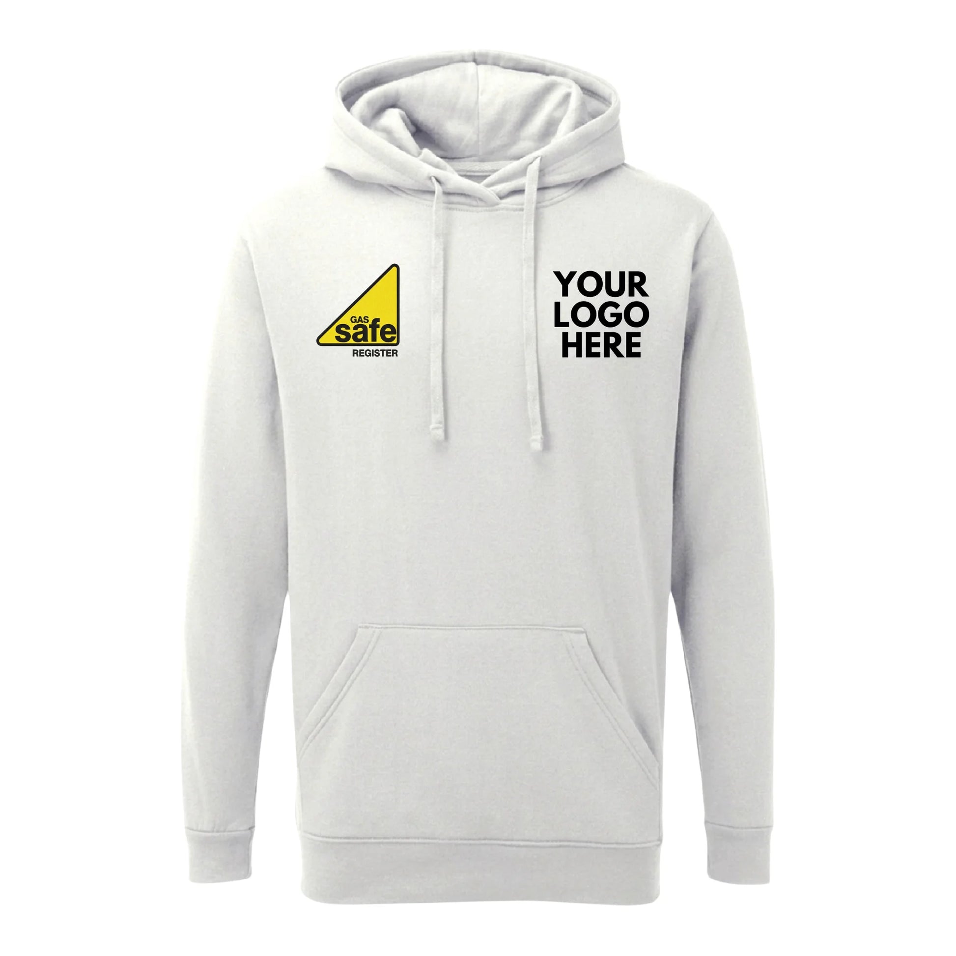 Custom Logo Gas Safe Register Workwear Printed Hoodie-PW5130-White