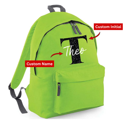 Kids Backpack with Custom Initial & Name - Large Size