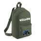 Personalised Kids Backpack with Custom Name & Monster Truck Design - Small Size