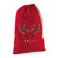 Custom Name Reindeer Baubles Christmas Santa Sack