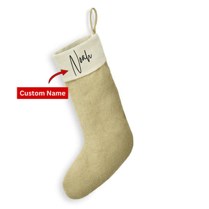 Custom Name for Family Christmas Stocking