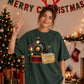Custom North Pole Express Train Ticket Christmas Oversized T-Shirt