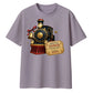 Custom North Pole Express Train Ticket Christmas Oversized T-Shirt