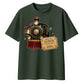 Custom North Pole Express Train Ticket Christmas Oversized T-Shirt