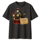 Custom North Pole Express Train Ticket Christmas Oversized T-Shirt