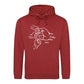 Custom Papa and Child Fist Father's Day Hoodie