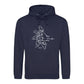 Custom Papa and Child Fist Father's Day Hoodie