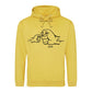 Custom Papa and Child Fist Father's Day Hoodie