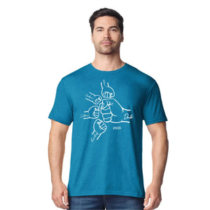 Custom Papa and Child Fist Fathers Day Printed Unisex T-Shirt