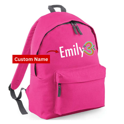Cute Elephant Kids Backpack with Custom Name - Large Size