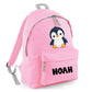 Penguin Kids Backpack with Custom Initial - Large Size