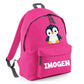Penguin Kids Backpack with Custom Initial - Large Size