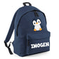 Penguin Kids Backpack with Custom Initial - Large Size