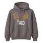 Custom Reindeer Antler Name Christmas Unisex Hoodie
