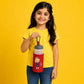 Personalised Kids Water Bottle with Custom Name School Girl Design