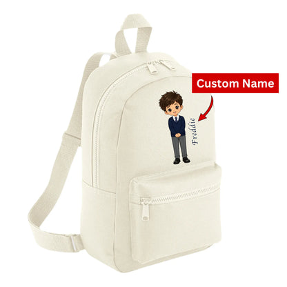 Personalised Small Kids Backpack with Custom Name - Small Size