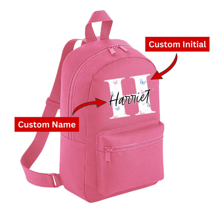 Custom Initial & Name Kids Backpack- Small Size