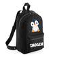 Penguin Kids Backpack with Custom Initial - Small Size