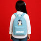 Penguin Kids Backpack with Custom Initial - Small Size