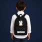Penguin Kids Backpack with Custom Initial - Small Size