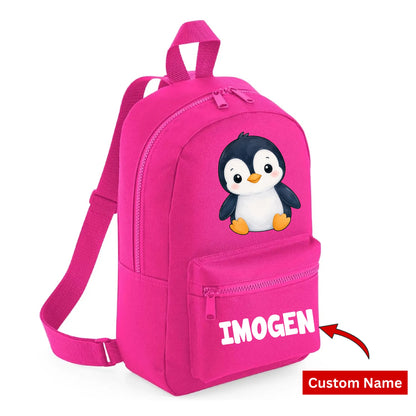 Penguin Kids Backpack with Custom Initial - Small Size