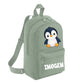 Penguin Kids Backpack with Custom Initial - Small Size