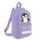 Penguin Kids Backpack with Custom Initial - Small Size