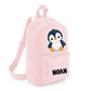 Penguin Kids Backpack with Custom Initial - Small Size