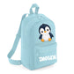 Penguin Kids Backpack with Custom Initial - Small Size