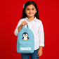 Penguin Kids Backpack with Custom Initial - Small Size