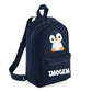 Penguin Kids Backpack with Custom Initial - Small Size