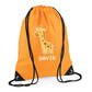 Cute Bear Design Kids String Bag with Custom Name Personalised String Bag