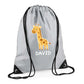 Cute Bear Design Kids String Bag with Custom Name Personalised String Bag