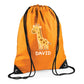Cute Bear Design Kids String Bag with Custom Name Personalised String Bag