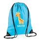 Cute Bear Design Kids String Bag with Custom Name Personalised String Bag
