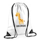 Cute Bear Design Kids String Bag with Custom Name Personalised String Bag