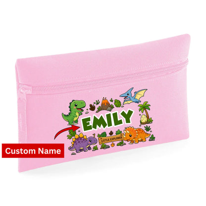 Dinosaur Kids Quadra Pencil Case with Custom Name