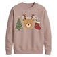 Cute Bear Tree And Stocking Christmas Unisex Sweatshirt