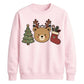 Cute Bear Tree And Stocking Christmas Unisex Sweatshirt