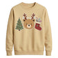 Cute Bear Tree And Stocking Christmas Unisex Sweatshirt