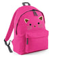 Kids Backpack Black Cat Face Cute School Bag for Girls - Large Size