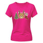 Cute Christmas Bear & Tree Joy Graphic Ladies T-Shirt