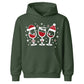 Cute Christmas Red Wine Glasses Kids Hoodie