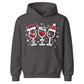 Cute Christmas Red Wine Glasses Kids Hoodie