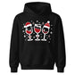 Cute Christmas Red Wine Glasses Kids Hoodie