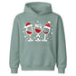 Cute Christmas Red Wine Glasses Kids Hoodie